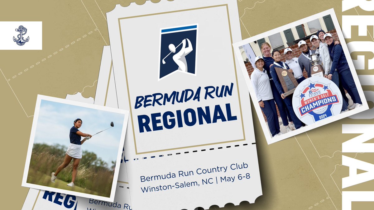 North Carolina-Bound! @Navywomensgolf is headed to the NCAA Bermuda Run Regional on May 6-8. 📰 tinyurl.com/2bc4lwdb #GoNavy | @PatriotLeague | @NCAA