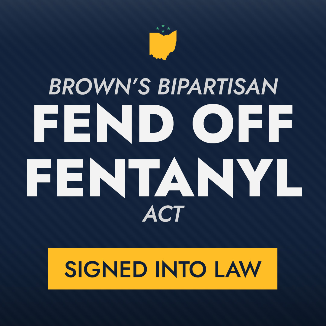 We did it. Our bill to help cut fentanyl off at the source & stop it from entering our country is now law. I never gave up on this because I never give up on Ohio.