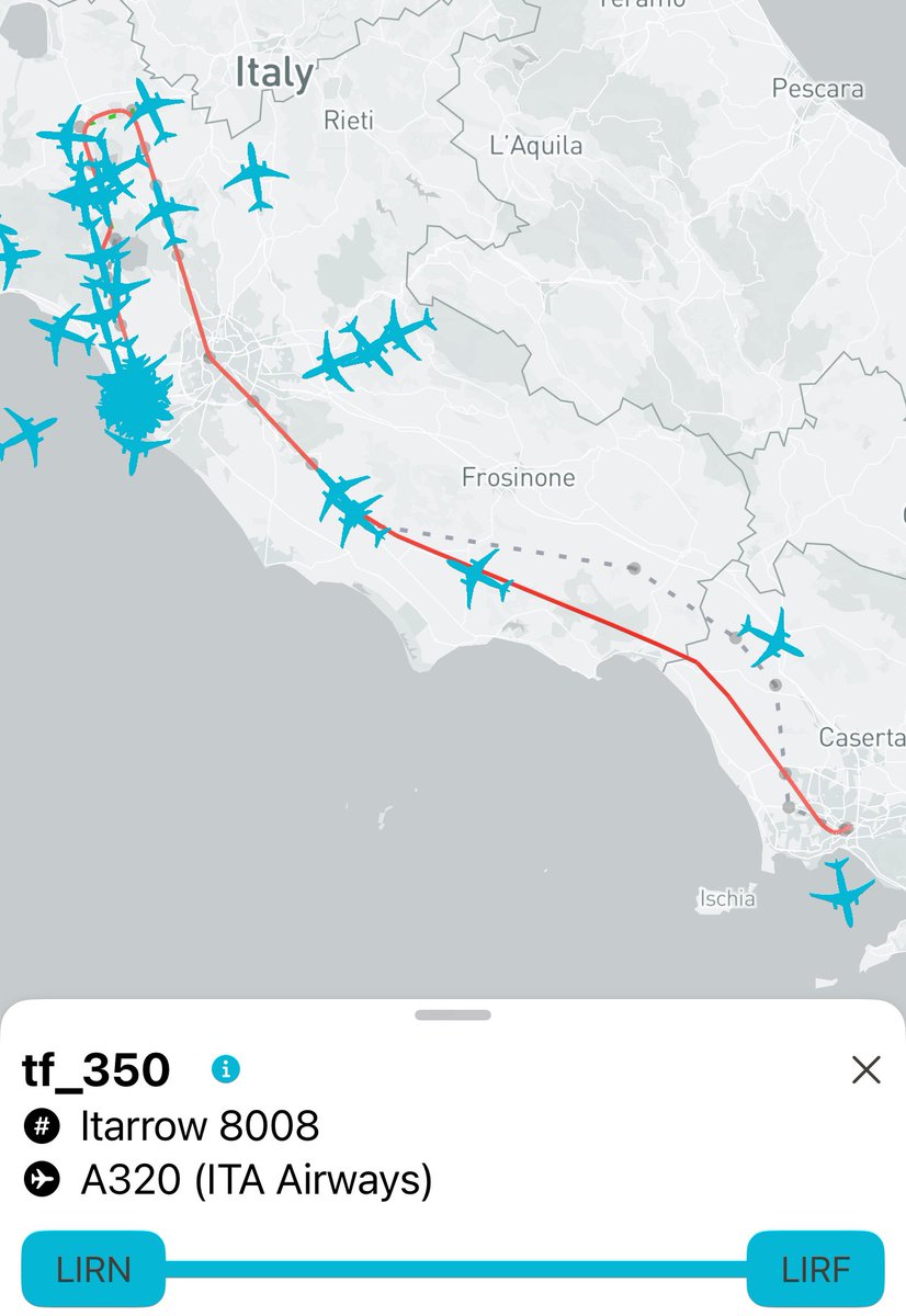 ITA Airways 8008
ナポリ→ローマ(フィウミチーノ)
0h39m