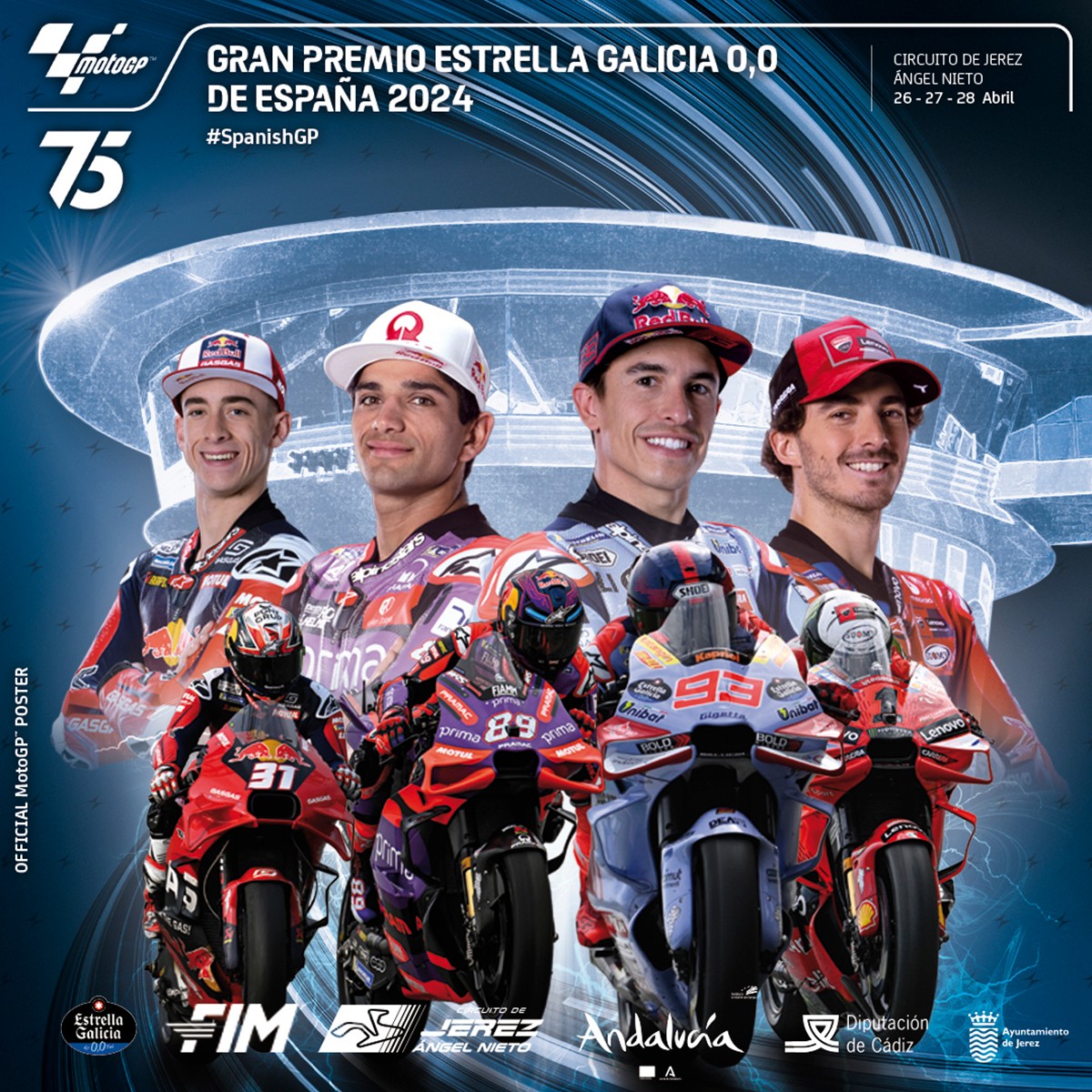 GRANDE PRÊMIO DA ESPANHA DE MOTOGP - Agenda de Treinos Oficiais e transmissões:
Sexta, 26/4 4h Treino Livre Moto3; 4:50 TL Moto2; 5:45 TL1 MotoGP; TV AO VIVO (ESPN4/STAR+) 8:15; T1 Moto3; 9:05 T1 Moto2; 10h Treino MotoGP...
1/3