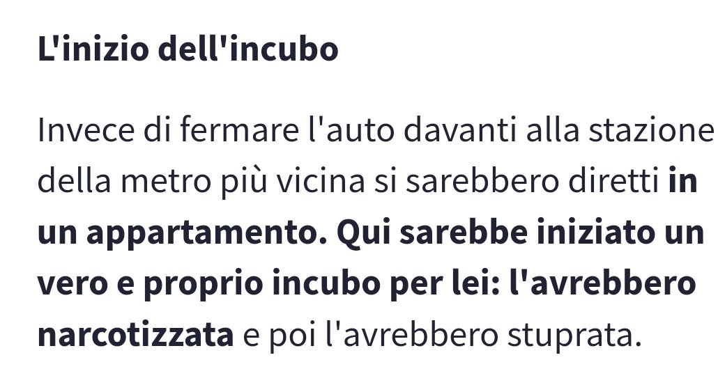 Tutto normale direi 
'Adescata' su Instagram, aveva un ragazzo ma accetta un aperitivo con due uomini...