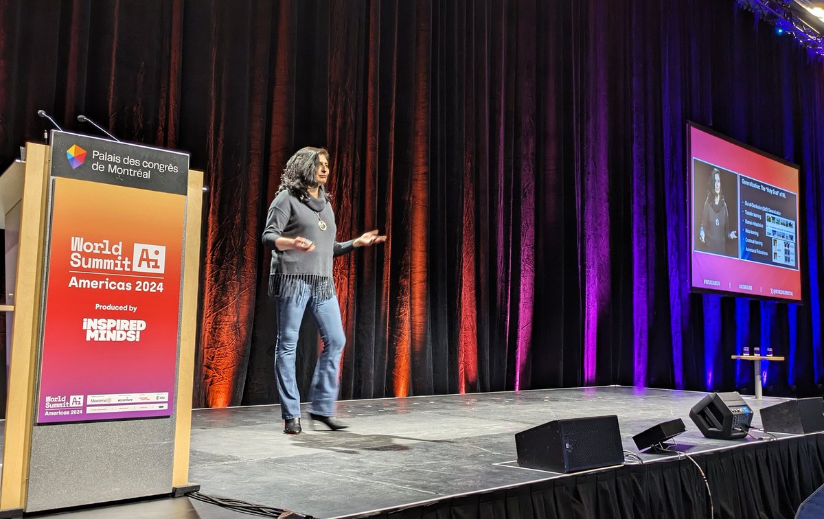 'State-of-the-art AI systems started getting much better following large investments of computational resources and increases in training data… There’s truly a scaling revolution happening in the field.' @irinarish in a headline tech talk on supercomputers and AI at #WSAIAM24.