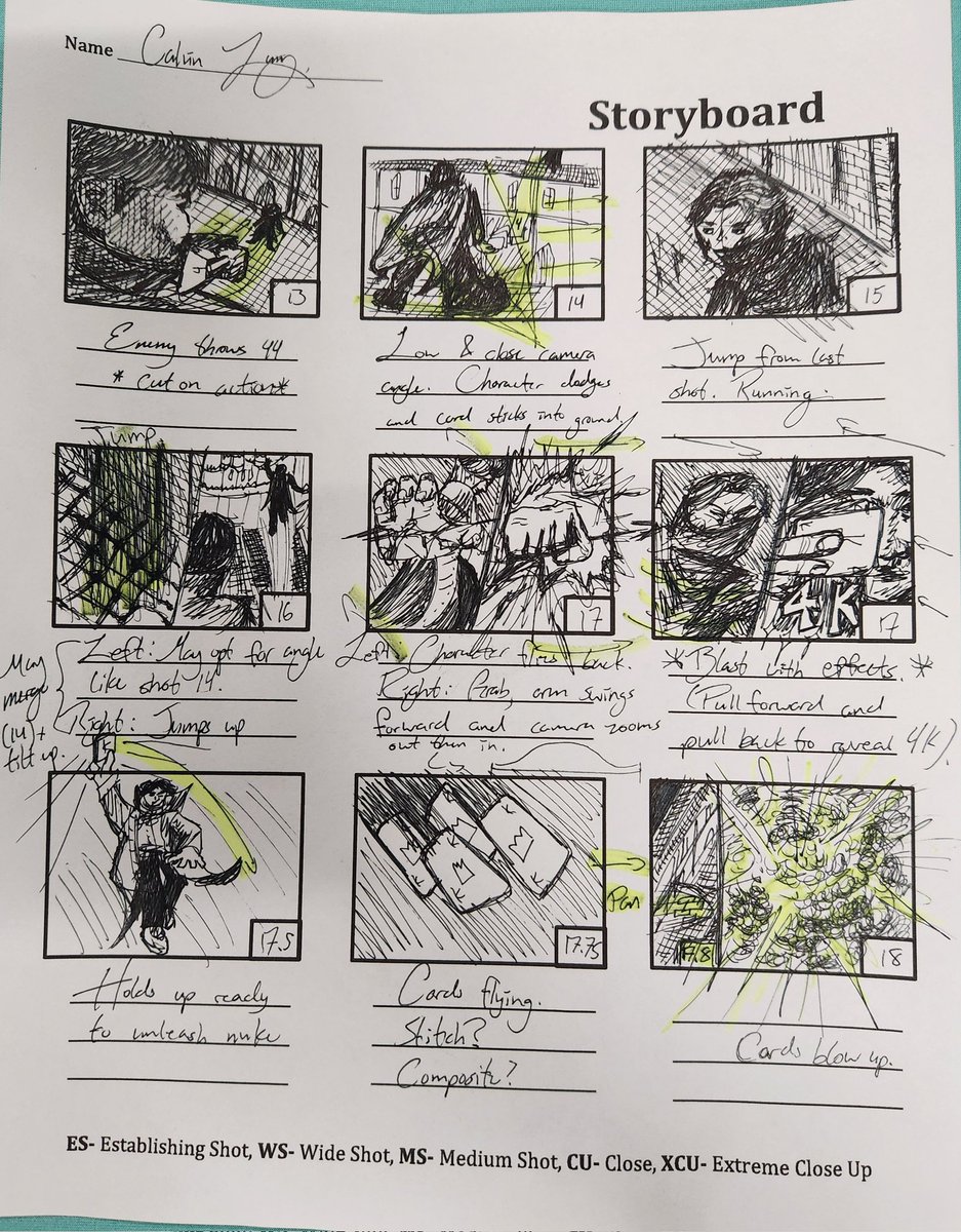 In addition to audio and video, our Reese AV Production students learn hands-on how to animate, including storyboarding, which is a high-skill, in demand career. Here's student Calvin Lum's (EHS) storyboard for his short film @FBISD_CTE @JWErdie @lizg_canchola @EHS_Knightswire