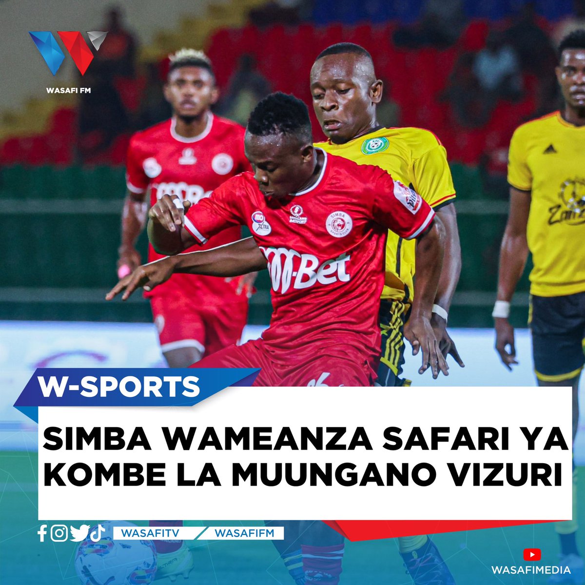 Kombe la Muungano  2024

FT: KVZ FC 0️⃣-2️⃣ Simba SC

⚽️ Kouablan
⚽️ Mwenda

#KombelaMuungano
 #Miaka60YaMuungano 
#WasafiSports