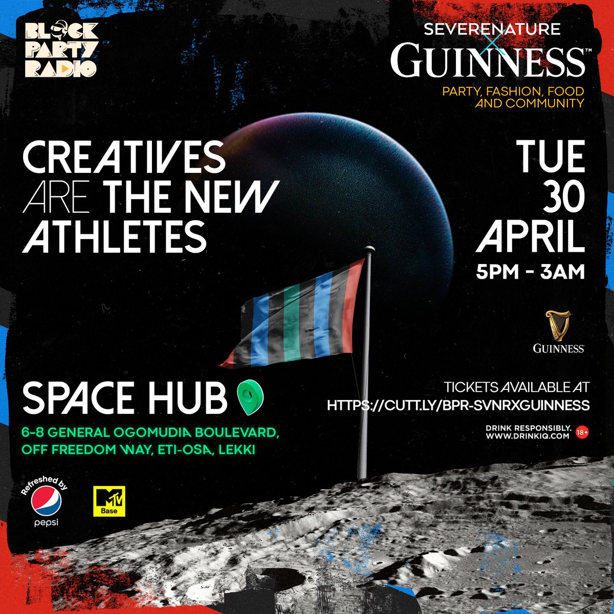 Come vibe with us as we celebrate @SevereNature and Guinness. We miss you!! Tix Link here: cutt.ly/BPR-SVNRxGUINN… Date - Tuesday, April 30, 2024 📍SPACE HUB