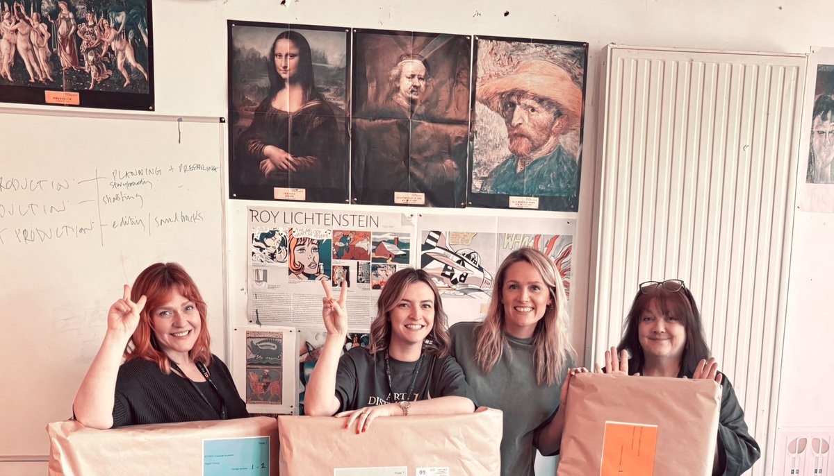 mrs_maddocks's tweet photo. Loudoun Art Folios Done. Well done everyone, we did it!!! @LoudounAcademy1 #loudounacademy #nat5art #higherart https://t.co/q70oCUAYiO