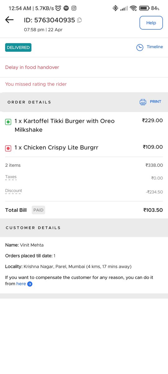 omkarmestry2's tweet photo. Below are few order details where the discount exceeds the maximum amount. @deepigoyal @zomato https://t.co/jN27RHlqFE