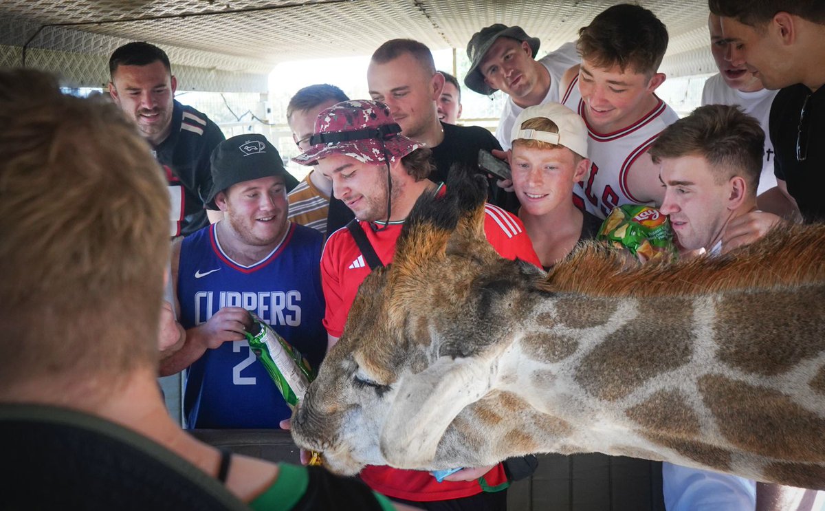 ospreys's tweet photo. The boys enjoying some down time today in South Africa as we build for another big game this weekend on the road to the knock outs🦒

#TogetherAsOne #BackInBlack https://t.co/alNFr85diY
