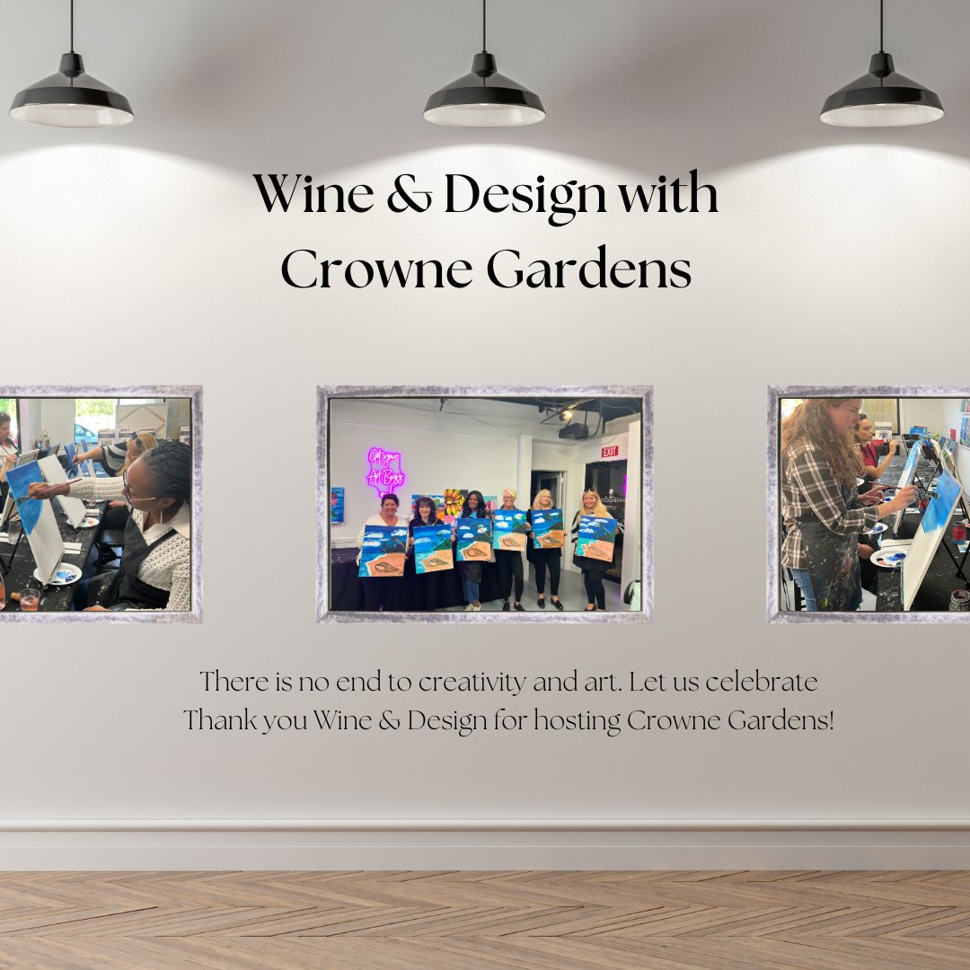 Thank you Wine & Design of Greensboro for hosting Crowne Gardens resident event! We all enjoyed it very much!
#crownegardens #weloveourresidents #lovewhereyoulive #iamanartist #sipandpaint
