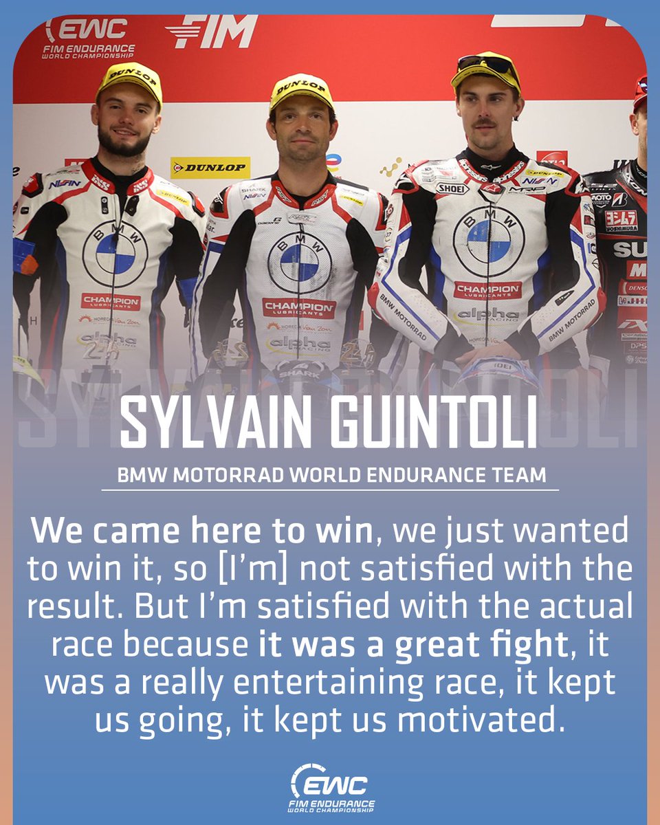 💬@SylvainGuintoli isn't here just to take part with @BMWMotorradMoSp☝ #FIMEWC #24hMotos