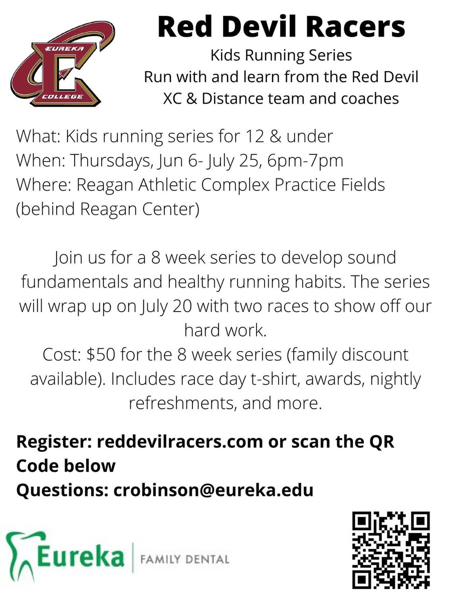 Our youth running series is back for year three! We are looking forward to working with your young runners this summer. Register today!

reddevilracers.com