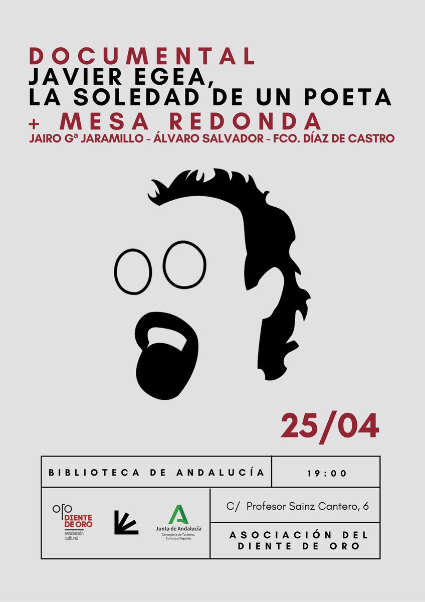 AdelDientedeOro's tweet photo. Este 2024 se cumplen 25 años del triste fallecimiento de Javier Egea. En su memoria, hemos organizado estos dos eventos en colaboración con la @ferialibrogr. https://t.co/CZajsMqO6Z