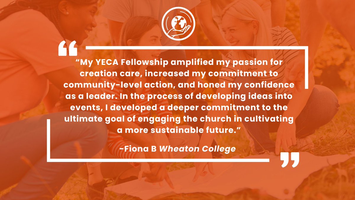 We are continuing our week of #EarthDay celebration by lifting up YECA’s College Fellows. Their work is making a real impact on their campuses and planting seeds for years of climate action to come. Please consider celebrating them with a donation today! ow.ly/bvZf50RnlOG