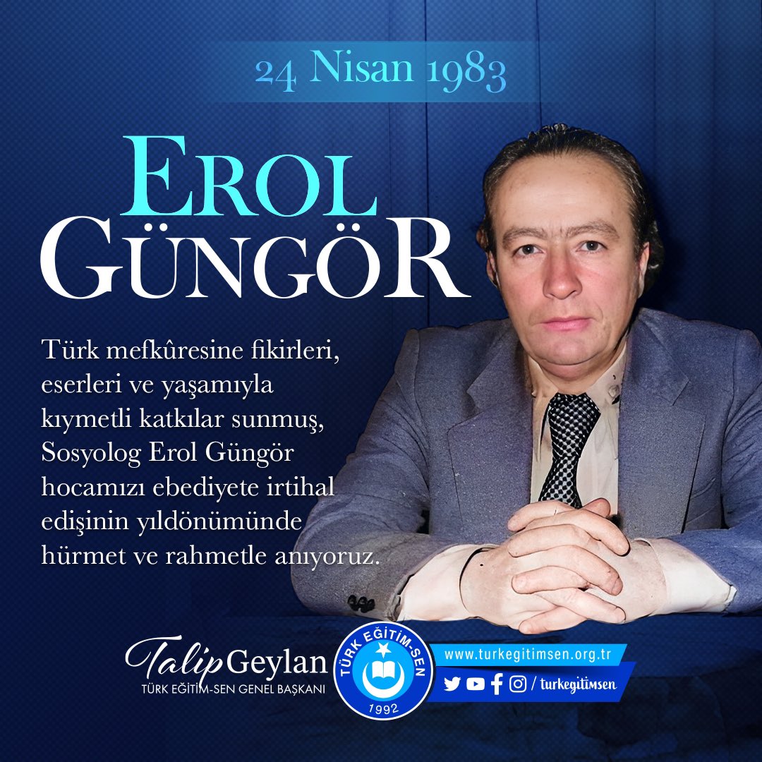 Aziz ruhu şad olsun.
#ErolGüngör