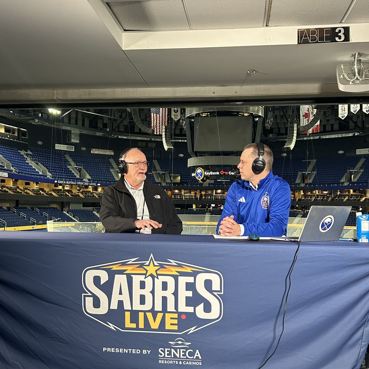 Tune into @SabresLive now to catch Lindy Ruff and @martybiron43! Only on @MSGNetworks and @WGR550.