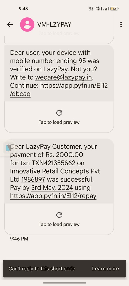 iamahmed007's tweet photo. @Lazy_Pay hi Team  unauthorised  frudlent transactions happened on my account  9652024595 without OTP of rupees 1998 &amp; 2000 kindly help me your help lines only work on 10aam to 7pm https://t.co/bVnLJSx7ev