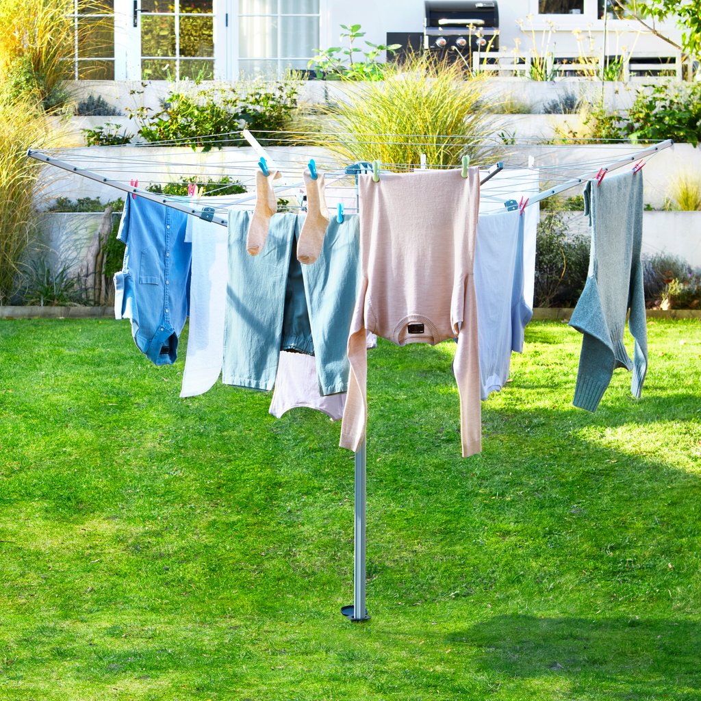 Make the most of sunny, breezy days and dry your washing outdoors with this durable Lakeland Adjustable Rotary Airer. With a whopping 50m of drying space, it can hold up to 35kg of laundry – that's roughly to five whole wash loads☀️ Shop here - social.lakeland.co.uk/ugNgj