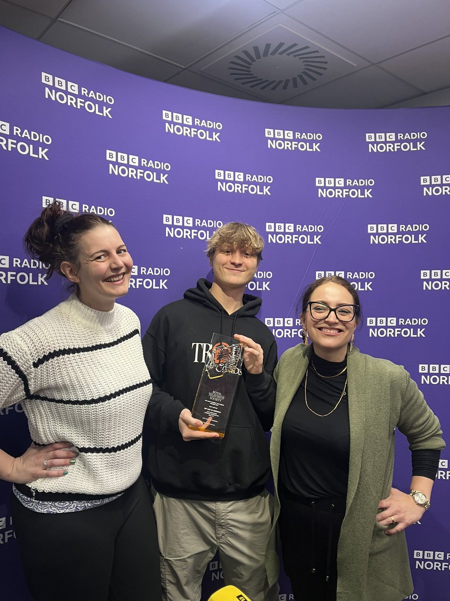 Huge thank you to @MacleanJack for inviting us on @BBCNorfolk to talk about Media Learning Company graduate Jack Bernardin’s fantastic award and future documentary plans 😄