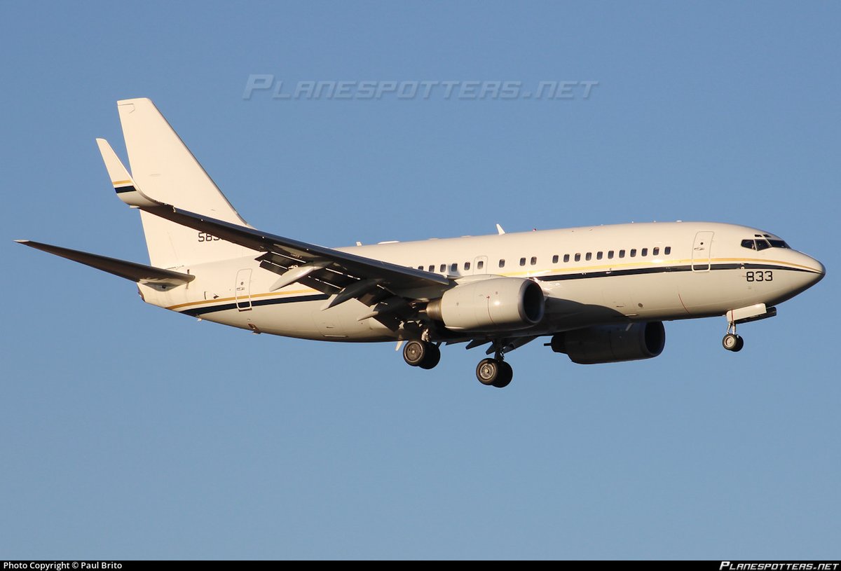 #Ghana🇬🇭 - #CNV6621 - This US🇺🇸 Navy Boeing C-40 Clipper (reg. 165833 | AE0976) took off yesterday from Naples🇮🇹 (US Naval Forces Europe/Africa HQ) - flew to Stuttgart🇩🇪 (Africom HQ), Base Naval de Rota🇪🇸 & to Espargos🇨🇻. Departed there today & just landed at #Accra airport.