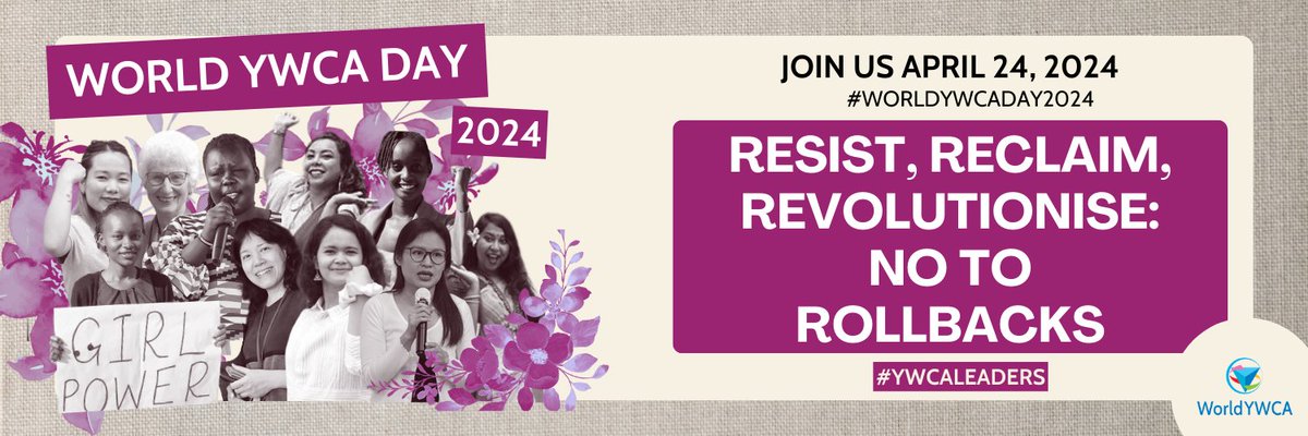 Today is ##WorldYWCADay2024. This years theme is 'Resist, Reclaim, Revolutionise: No to Rollbacks!' To help support the future of leadership today, visit worldywca.org/donate.
#GenderEquality #NoToRollbacks
@worldywca