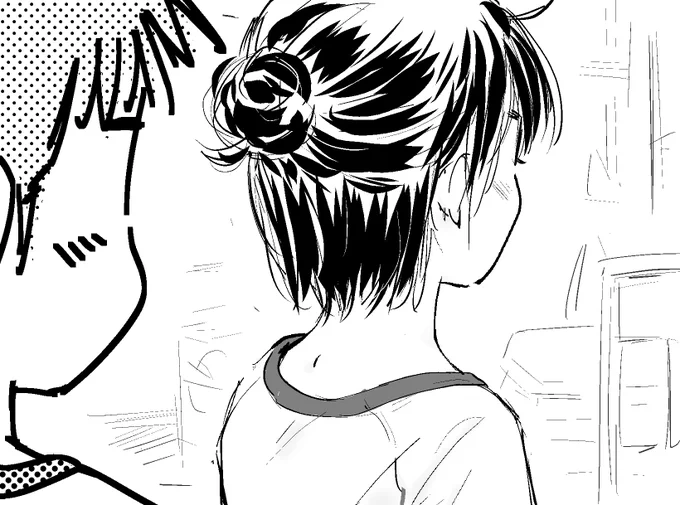 意外に睫毛が長いことに気付いて少しドキッとする思春期男子くん。 
