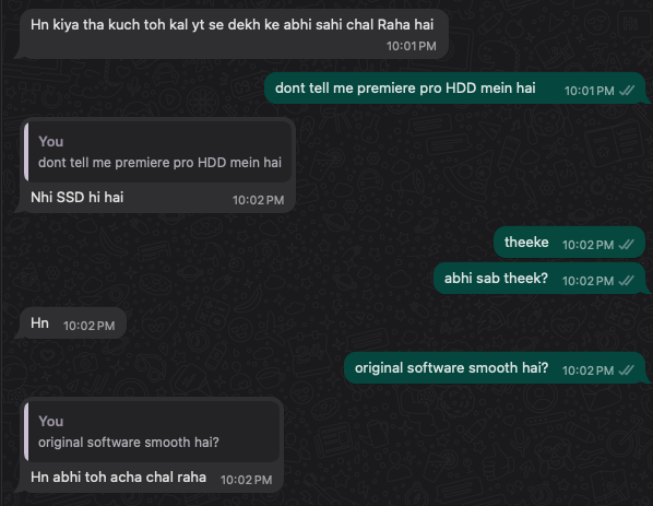 so this is an upcoming editor I am mentoring+paying
- I gave original Adobe CC License to him (Rs 1600/m)
- I have him GPT4 access for DallE2 (Rs 2000/m)

its important to empower people,
probably your edit ain't bad, you just suck at delegating edits!