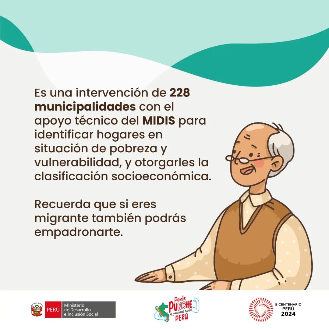 cedrointegra's tweet photo. ¡Atención a todos los hogares peruanos y migrantes! 
El MIDIS está realizando el empadronamiento masivo de hogares 2024. Participa y obtén tu clasificación socioeconómica. 🏠📋 https://t.co/LNAjcfc6kz