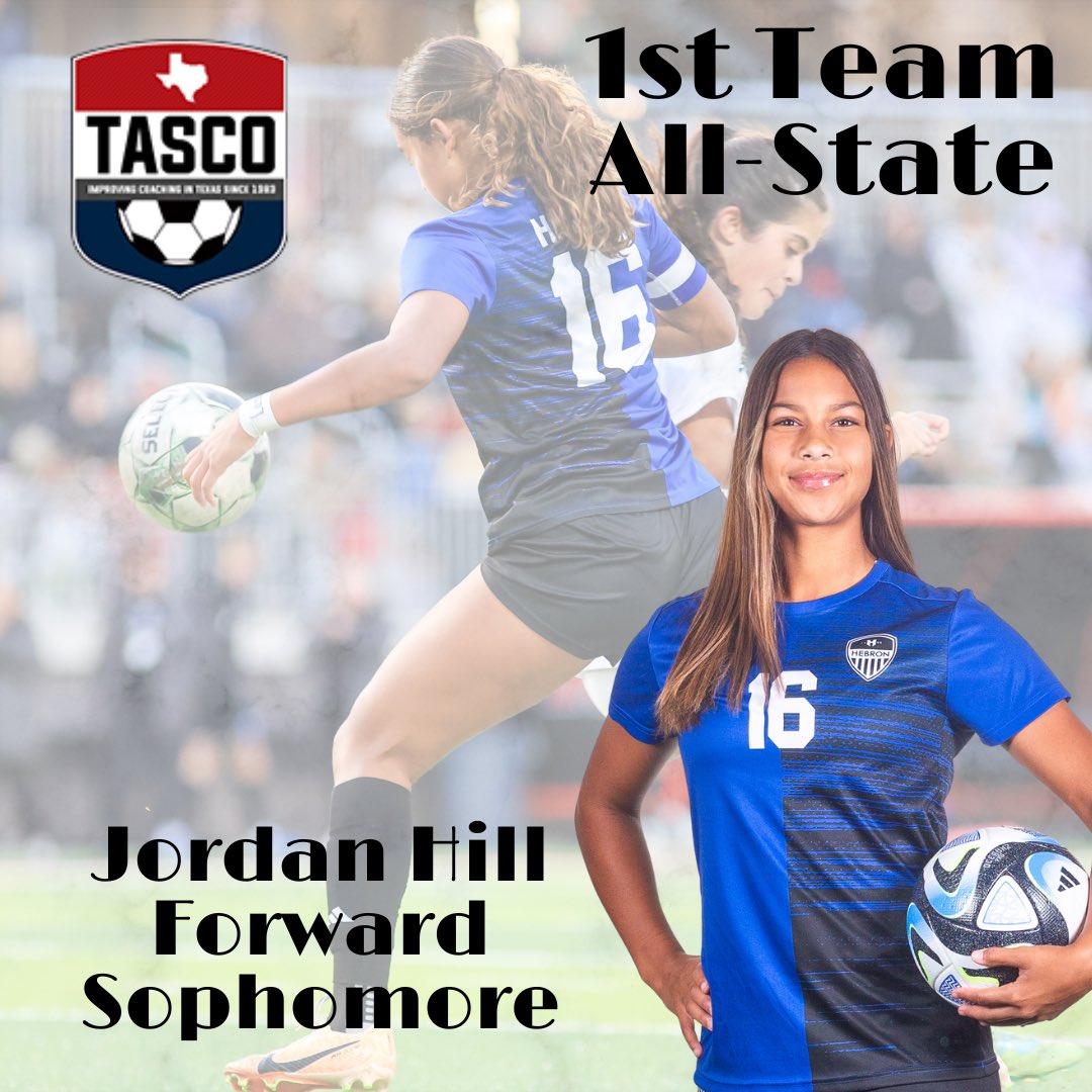 Hawksgirlsoccer's tweet photo. Congratulations to Jordan for earning TASCO 1st Team All-State! https://t.co/5MemWMd9tQ