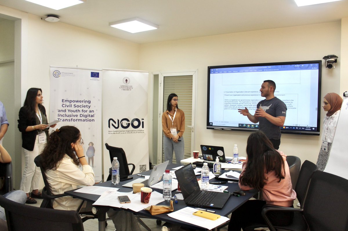 🌟 Excited to kickstart our e-powerment training sessions as part of the EU-funded project: Empowering Civil Society and Youth for an Inclusive Digital Transformation.  10 dynamic selected Lebanese youth-led and youth-focused CSOs, are undergoing a training on Proposal Writing