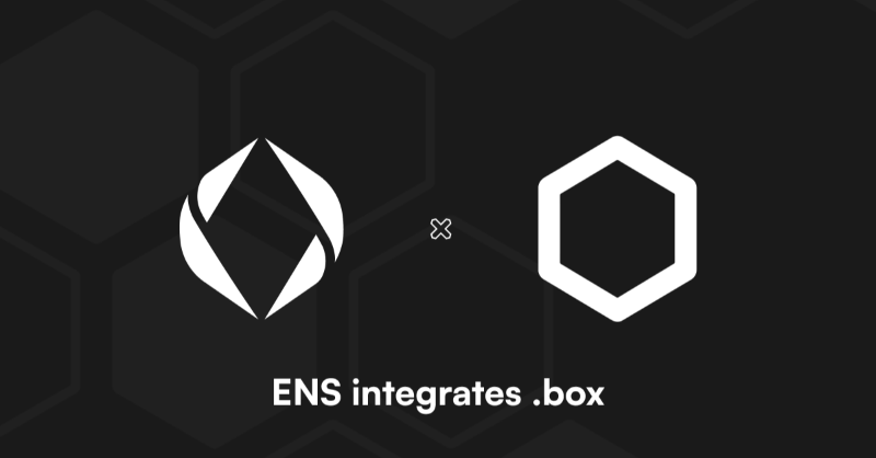 boxdomains's tweet photo. ENS has fully integrated .box