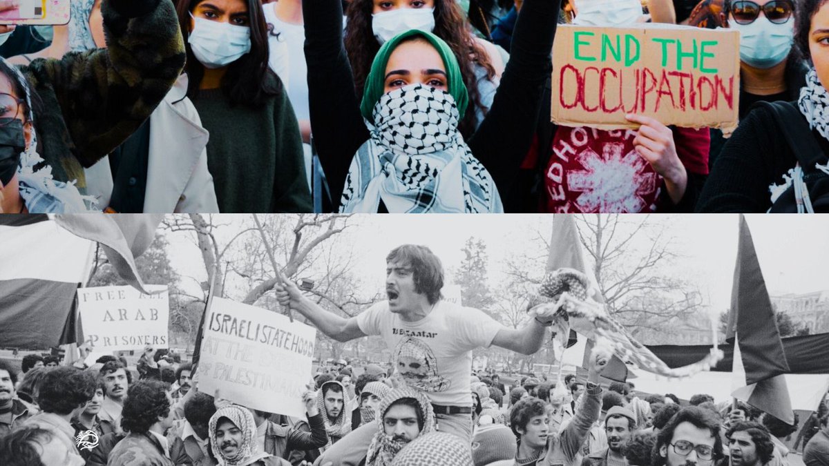 There is a history that speaks to this current moment. For the Journal of Palestine Studies, @LoubnaQutami explores Palestinian youth organizing in the United States from the 1950s to the present day. 🧵⬇️ palestine-studies.org/en/node/1651401