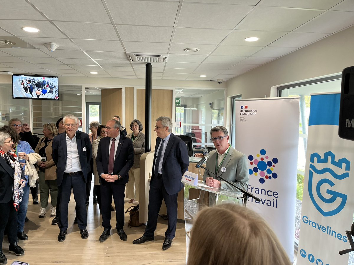 Heureux d’être présent à l’inauguration de la nouvelle agence <a href="/FTravail_HDF/">France Travail Hauts-de-France</a> de @_Gravelines. Un partenaire précieux et engagé pour nos enjeux industriels et #nucléaires sur le territoire au sein notamment de l’Université des Métiers du Nucléaire monavenirdanslenucleaire.fr