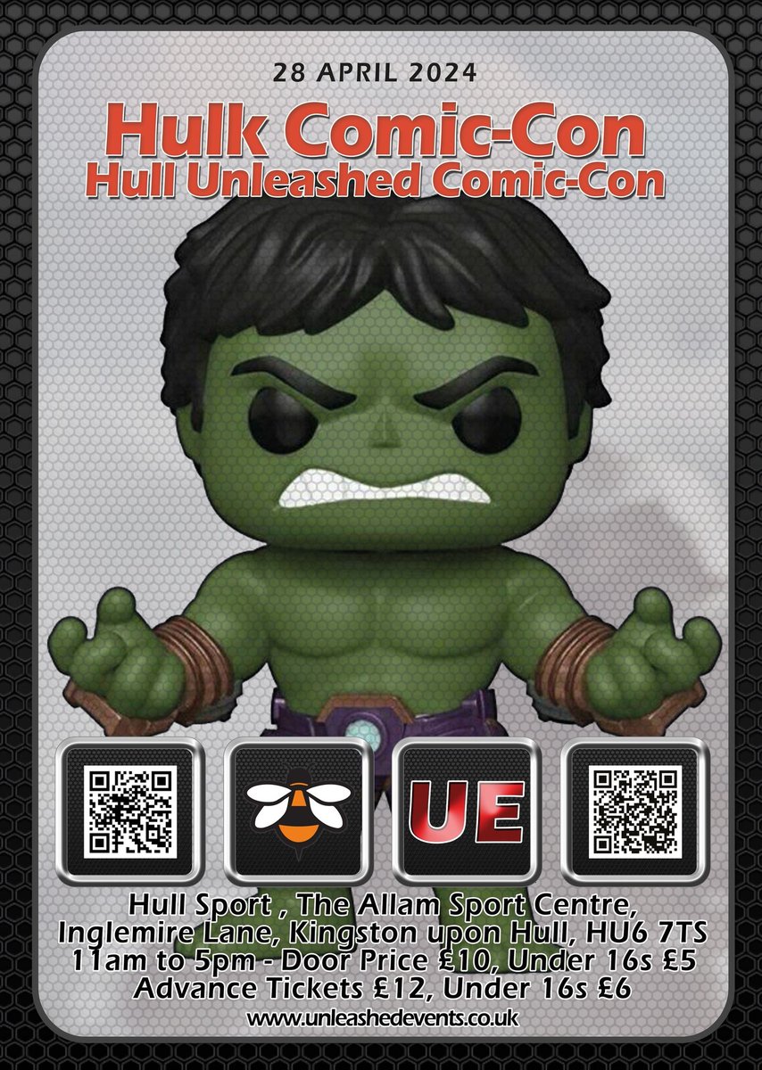 russell_payne's tweet photo. I'm a guest at #Hull #Comiccon this Sunday 28th April, at the Allam Sports Centre. Online tickets are gone but you can pay on the door from 11am.

Other guests include Chris Barrie, Dean Lennox Kelly and @TamarynPayne (no relation!). 

If you're in Hull, come and say hello! https://t.co/m3mXfGxOfL