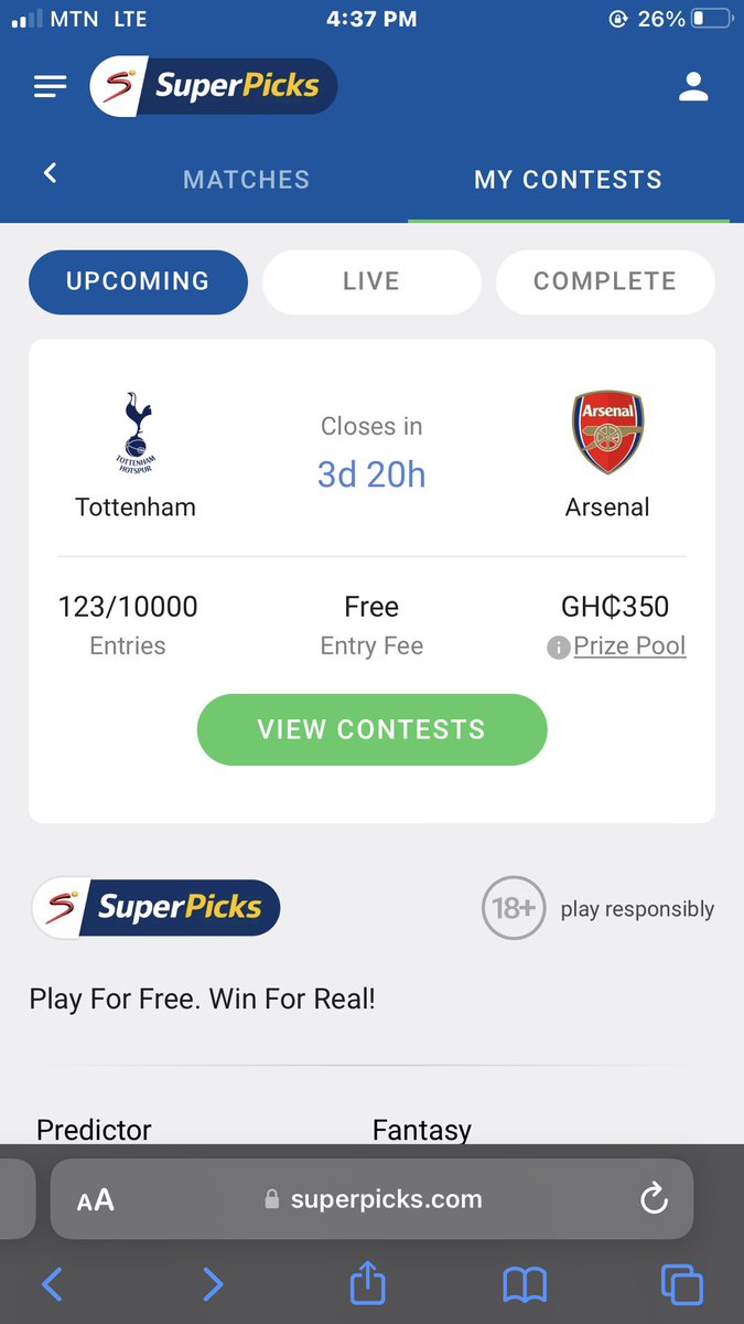 #ManchesterUnited 
#PiNetwork2024 
#LiverpoolFC 
  join super picks and earn ¢350 when you win
SuperPicks is the fastest growing ‘Free To Play’ football product. Offering life changing jackpots every week. Join Superpicks with my referral code today to! superpicks.com/en-gh/referred…