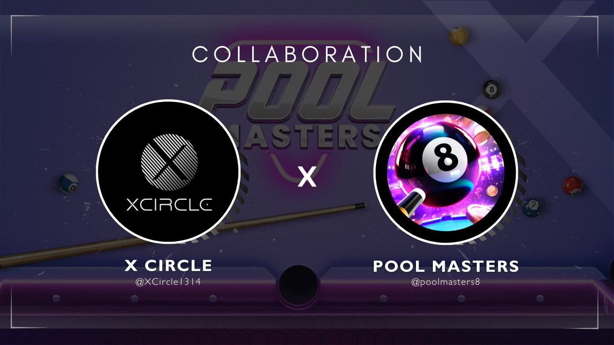 .@poolmasters8 🤝🏻 @XCircle1314 Let's join the pool party with Pool Masters and start earning rewards by challenging and competing with your friends! Wl giveaway in our discord live now🔥