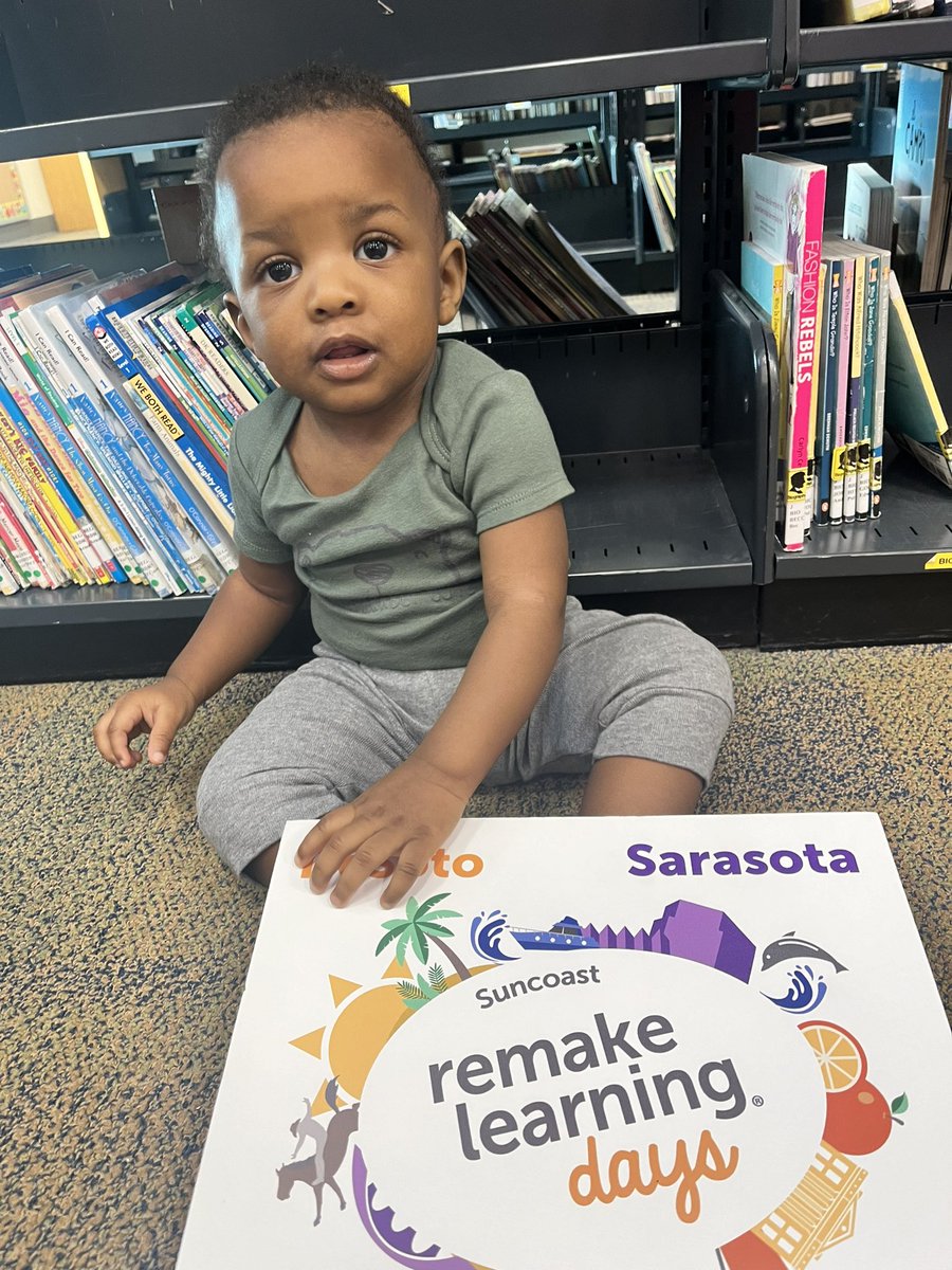 This little guy attended his first story book time and we had so much fun 👶🏾📚 Thanks to the generousity of @ThePattersonFdn soarin4.org #SuncoastRemakeDays #RemakeDays @remakelearningdays @SuncoastCGLR