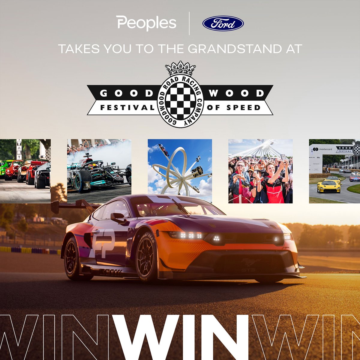 Peoples Ford are giving you the chance to win two Grandstand tickets to Goodwood Festival of Speed!

Entering is easy! All you have to do is:

👉 Like this post
👉 Follow Peoples Ford here on X
👉 Share this post

Rev up your Summer and enter now!

*T&amp;Cs Apply.