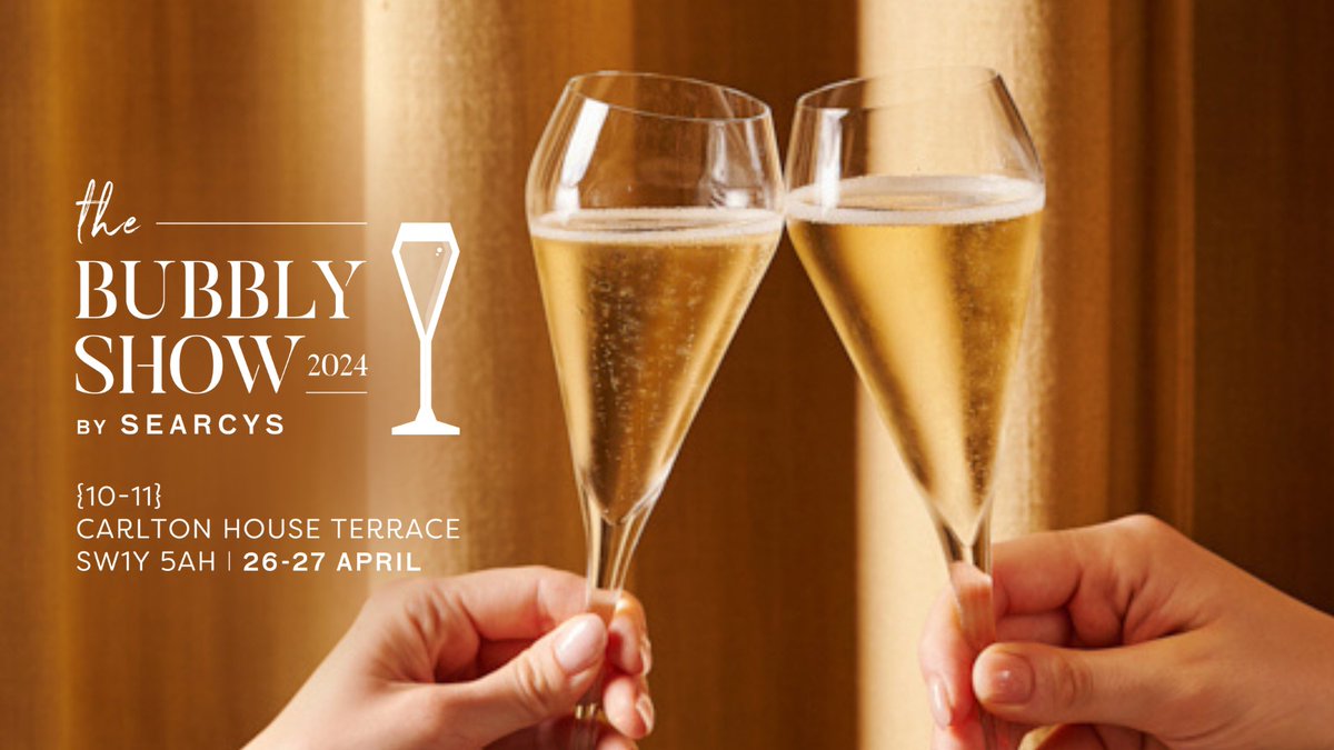 LAST TICKETS AVAILABLE!🍇🥂🍾 Join us this Friday 26th - 27th April at The Bubbly Show by Searcys - our two-day extravaganza celebrating all things fizz at @10_11CHT Tickets from £60 per guest: bit.ly/3KOqpNJ (10 tasting glasses and light bites included with entry)