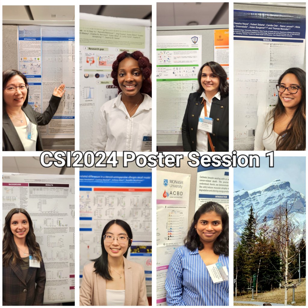 drdeannasanter's tweet photo. Awesome @UM_Immu posters at #CSI2024 last night! 14 total posters from our dept over 2 days shows the depth of #immunology research going on in our dept πππ»
2 #IFNL posters by @OlamideOgungbo1 & @Joy2Maggie π ππ»
#cancer #asthma #HIV #mucosalimmunology #IBD #cytokinebiology https://t.co/9ImoqO9S1k