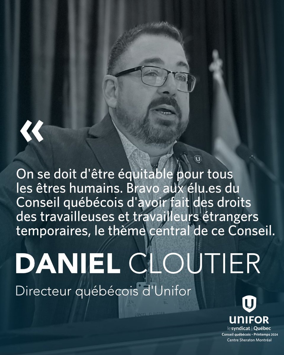 Quebec Director @DirQc_Unifor highlights the compassion and humanity that inspires Unifor members to prioritize and fight for the rights of temporary foreign workers.