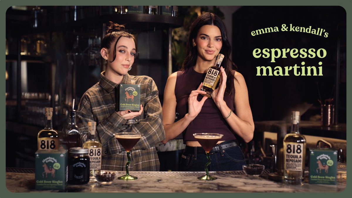 concertleaks's tweet photo. 818 and Chamberlain Coffee have teamed up for “Emma and Kendall’s espresso martini” https://t.co/zQLS3m2CHP