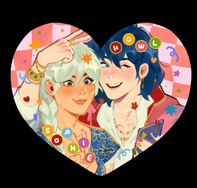 Participating in a Ghibli Studio stamp rally for C2E2 !! Made a howl x sophie sticker ^o^ !! #C2E2 