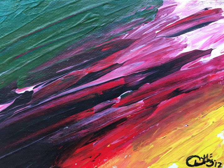 Art of the Day: 'Green, Pink, and Yellow Abstract'. Buy at: ArtPal.com/nvnez?i=230996…