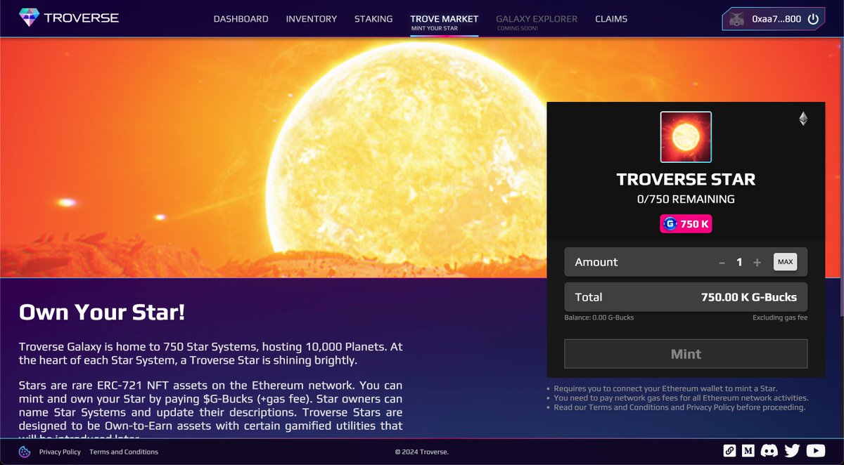 OzonyTech's tweet photo. ๐๐ Exciting news! The @TroverseNFT Stars have officially minted OUT!
I hope you didn't fade them I tried to warn you!
Team is hard at work bring Pre-Alpha 2 to fruition!
๐ #Troverse #NFT #MintingOut https://t.co/SYVpLZIZIf