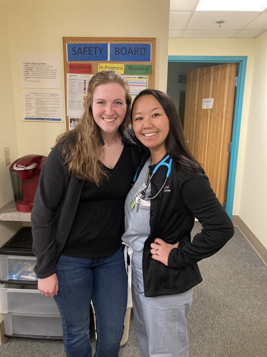 guess who came to visit her new home!!! delighted to finally meet @ZoeC_16 in person and give her a mini impromptu tour of our ED literally can’t wait to have the rest of our new interns here. so pumped for next year! @ConemaughEMres