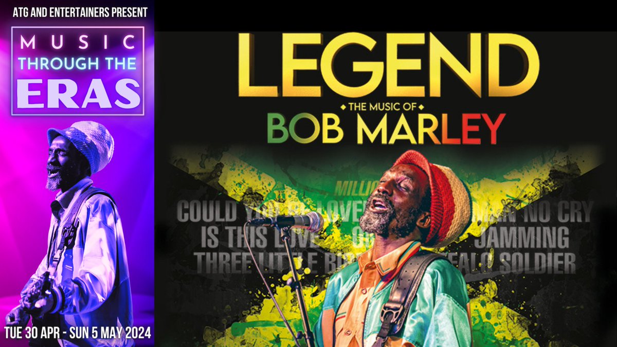 ON NEXT WEEK! Don't miss Legend: The Music of Bob Marley - for one night only 🤩 🎟️: atgtix.co/48rgc3E