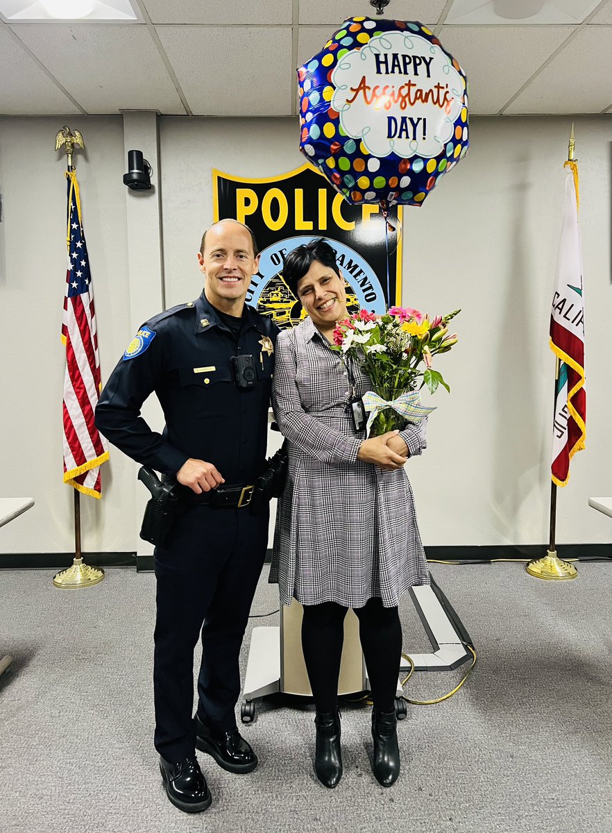 SPDNorthCommand's tweet photo. Happy National Administrative Professionalsโ Day to Sandra Delgadillo! She is extremely dedicated to our department and community. We are really lucky to have her on our team and very grateful for everything she does for our North Command. @SacPolice #SacPD https://t.co/NzqHG7LhMG