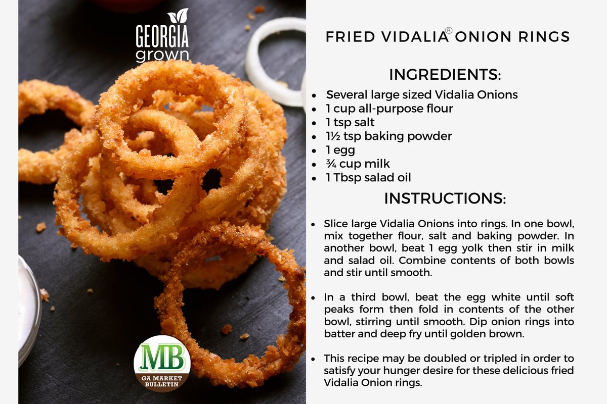 Celebrate Vidalia Onion season with us! The newest Market Bulletin features recipes from our friends at the Vidalia Onion Convention & Visitor Bureau! 🧅🍴Subscribe now to enjoy everything the Market Bulletin has to offer!🔗 agr.georgia.gov/market-bulletin