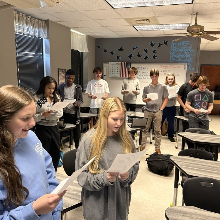 AmoryHighSchool's tweet photo. "Capturing a moment as our seniors rehearse the Alma Mater for graduation 🎓🎶 Can't wait to see them shine on the big day! #Classof2024 #GraduationPrep #AlmaMater" https://t.co/q9CrtGGNiN