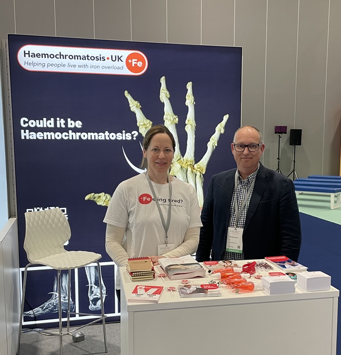 A great first day at #bsr24 talking #rheumatology & #haemochromatosis. Catch us on stand 7 all week for patient/clinician resources, notebooks, stickies & chat!